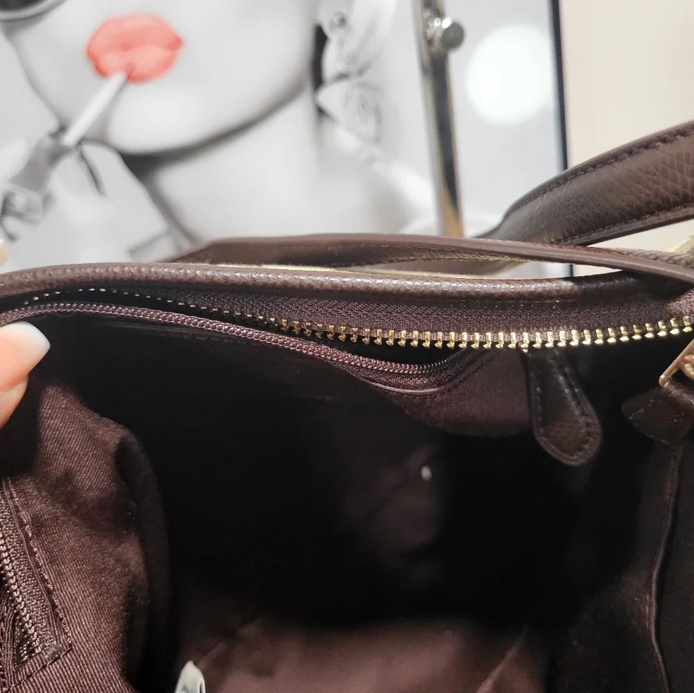NWOT CoachCoach Brown Signature Coated Canvas and Leather Trim Messenger Bag - Picture 7 of 7